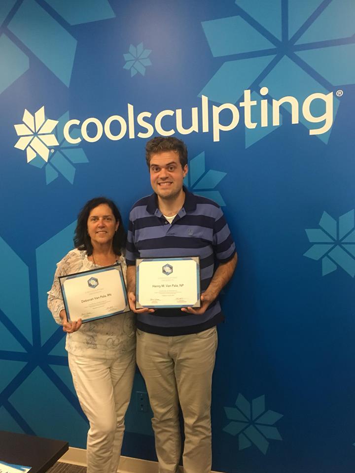 Congratulations to Deborah and Henry Matthew for completing Coolsculpting University